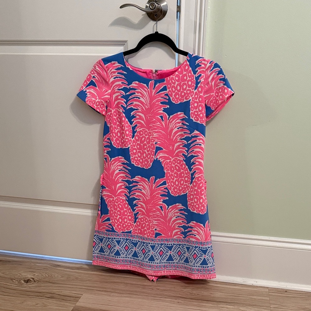 Lilly Pulitzer Pink and Blue Pineapple Dress